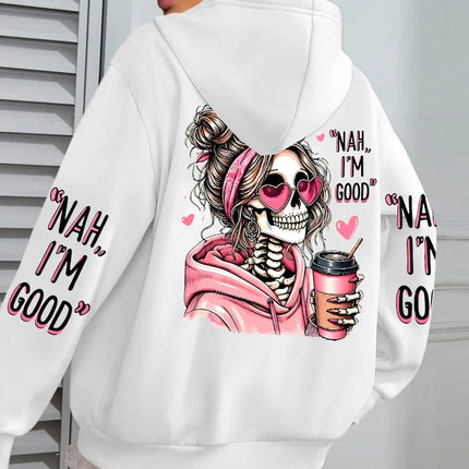 Expensive Talks Back Funny Printing Womens Hoodie Loose Multicolor Pullovers Fleece Autumn Sportswear Casual Pocket Hoody