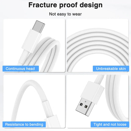 1-3Pcs 20W USB A to Type-c Fast Charging Cable 6.6ft/200cm for iPhone 16 15 Pro Pro Max Plus iPad Mini6 Air4 Pro Samsung Huawei