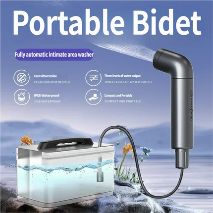 Portable Electric Cleaning Toilet 5L Water Hose/Tank for Travel & Camping Latest Personal Hygiene Shower System