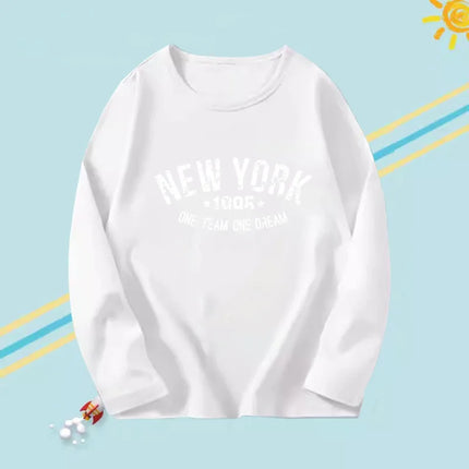 2024 Fashion T shirt Kids New York City Graphic T shirt Harajuku Kawaii Boy Girl Long Sleeve Tops Tees