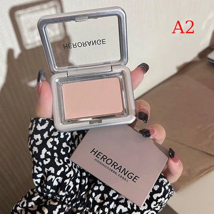 HERORANGE Monochrome Matte Blusher Palette Soft Silky Natural Nude Low Saturation Cheek Rouge Powder Makeup For Women