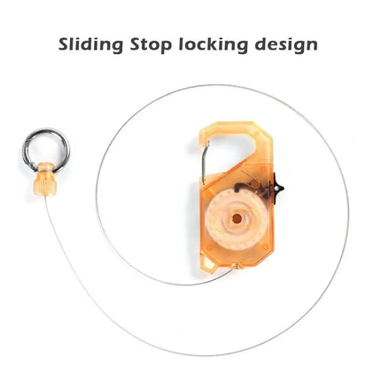 Portable Plastic Elastic Keychain Hovering Type Retractable Easy Pull Buckle Lanyard Carabiner Badge Holder Outdoor