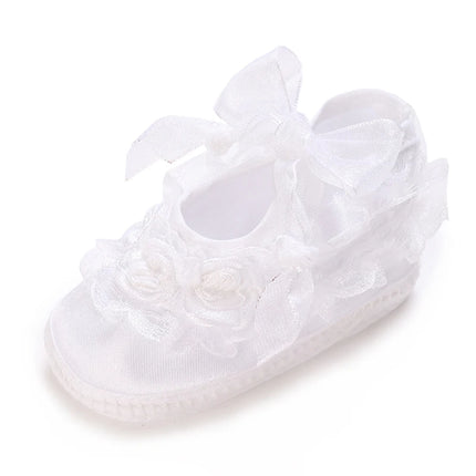 Multiple Options Newborn Baby First Baptist Shoe: Newborn Boy and Girl White Baptist Shoes Soft Sole Walking Shoes Size-9CM-10CM