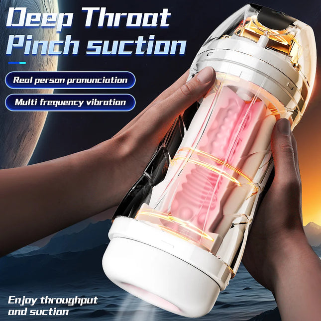 Automatic Sucking Masturbator for Men Vacuum Suction Penis Blowjob Machine Male Masturbation Vibrator Sex Toy for Adult Supplies