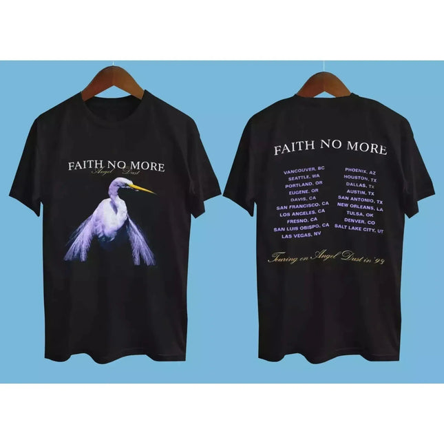Y2K Vintage Rock Tops FAITH NO MORE Angel Dust Print Cotton T-Shirts Street Casual Short Sleeve Oversized Streetwear Unisex