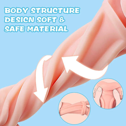 Male Masturbator Sucking Rotation Endurance Exercise Flesh Like LIght Vibratin 2-in-1 Masturbaror Parar Hombre Sex Toys for Men