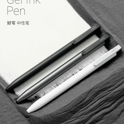 KACO Gel Pens Press Signature Pen Stationery Metal Pen Clip 0.5mm Black Ink Quicking Drying Large Capacity 800M Smooth Writing