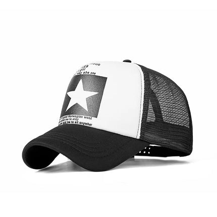 Fashion Letter Embroidery Baseball Cap For Men Women Summer Breathable Mesh Snapback Hat Unisex Hip Hop Trucker Bone Gorras