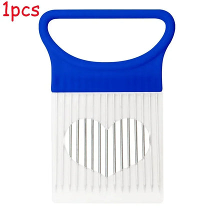 1/2/3/4pcs Effortlessly Slice Onions with this 1pc Colorful Onion Slicer Kitchen stainless steel potato chip onion holder