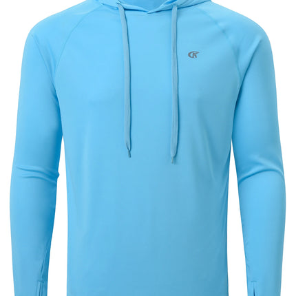 Summer Men Fishing Shirts Cooling Hoodie Men's Long Sleeve UPF 50+ Rash Guard Hoodie Tracksuit Running Hiking Jogger Shirt