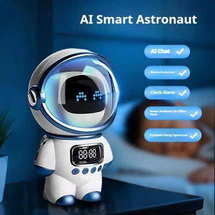 Ai Smart Ai Voice Chat Robot Bluetooth Speaker Digital Alarm Clock Sleep Aid Night Light Home Kids Companion Festival Gift