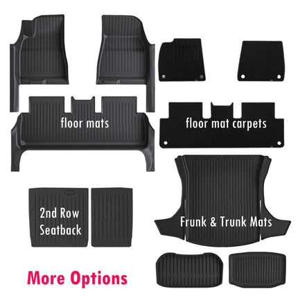 For Tesla Model 3 Highland 2026 2025 Floor Mats with Door Sill Protector Full Cover Floor Liners with Front Rear Cargo Liner
