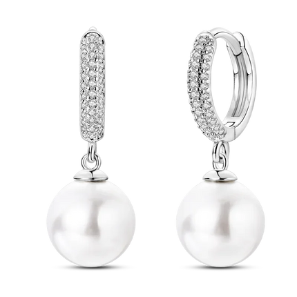 925 Sterling Silver Earrings Women 2025 Jewelry Hoop Ear Studs Sparkling Pave Earring Wedding Gift For Anniversary