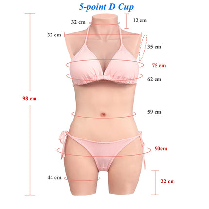 KUMIHO C D Cup 3-Point Bodysuit Cosplay Sissy Silicone Fake Vagina Breast Forms Boobs Silicon Body For Crossdresser Drag Queen
