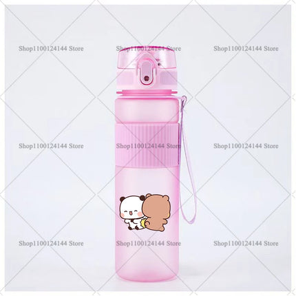 Bubu Dudu Water Bottle Yier Bear Panda Girl Boy Large Capacity Sports Kettle Transparent Cold Water Cup Outdoor Portable 550ml