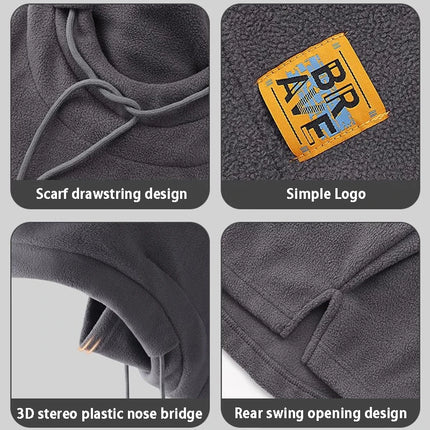 Winter Warm Hooded Hat Windproof Thickened Polar Fleece Ski Cycling Neck Cover Mask Men Women Thermal Outdoor Sports Head Cover