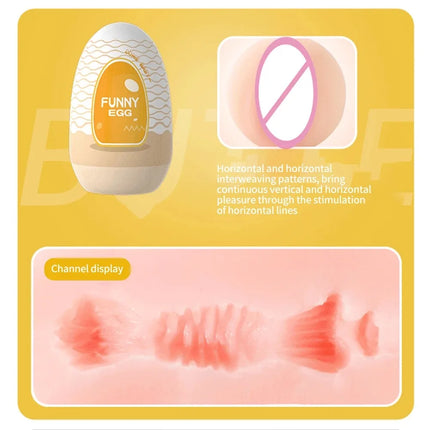 Laile Male Masturbation Egg, Portable Mini Pocket Pussy for Men, Disposable Sex Toy