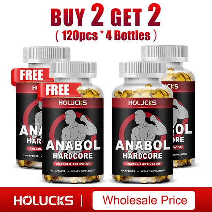 ANABOLIC Muscle Builder for Men, Boosts Energy, Strength & Endurance, Promote Muscle Protein Synthesis, Supports Hormone Balance