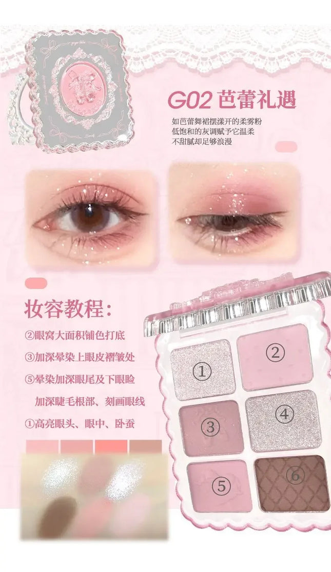 Gogotales Gem Series Eyeshadow Disc Ballet Swan Earth Color Korean Daily Light Makeup Matte Pure Sexy Portable Eyeshadow Makeup