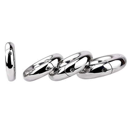 FRRK Weight Scrotal Ring Stainless Steel Ball Stretcher Metal Lock Ring Male Bondage Adult Intimate Personal Restraint Wear Toy
