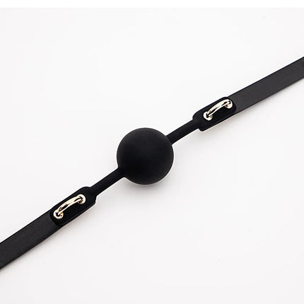 Soft Silicone Ball Gag Oral Fixation Bondage Mouth Gag Mouth Stuffed PU Leather Band Sex Toys for Couples Adult Games 18+