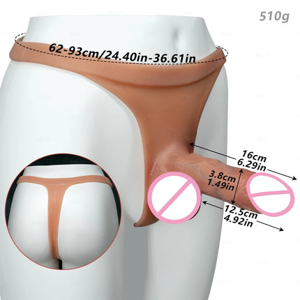 Silicone Strap on Dildo For Lesbian Gay Reusable Solid Penis Dick Skin Feeling Dildo Pants Strapon Penis Sex Toys for Women 18+