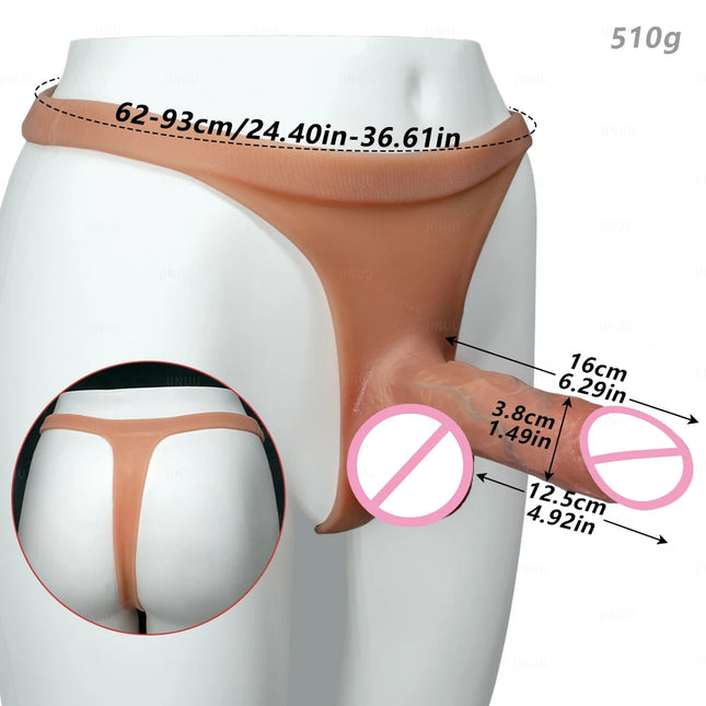Silicone Strap on Dildo For Lesbian Gay Reusable Solid Penis Dick Skin Feeling Dildo Pants Strapon Penis Sex Toys for Women 18+