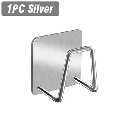 Kitchen Stainless Steel Sink Cover Sponges Holder Self Adhesive Drain Drying Lid Chopping Board Rack Wall Hook Storage Organizer