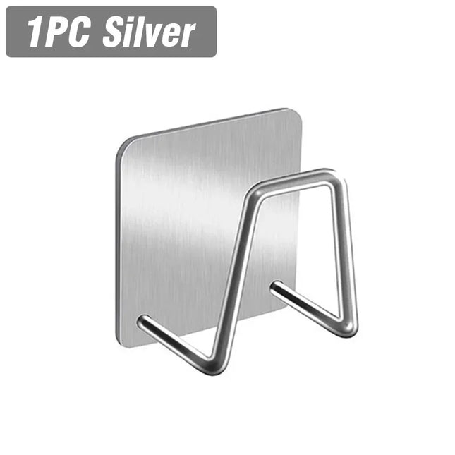 Kitchen Stainless Steel Sink Cover Sponges Holder Self Adhesive Drain Drying Lid Chopping Board Rack Wall Hook Storage Organizer