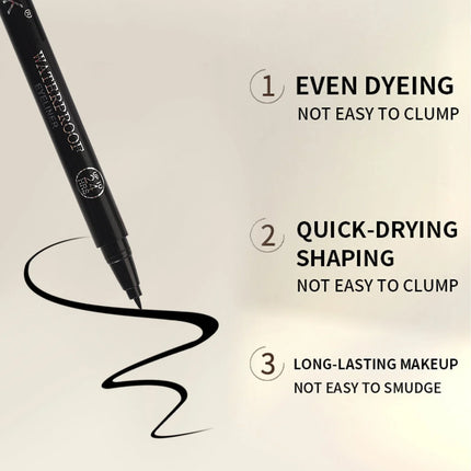 Quick-drying Ultra Thin Black Liquid Eyeliner Pen Waterproof Lasting No Fading Eye Liner Beginner Friendly Eyes Makeup Cosmetics