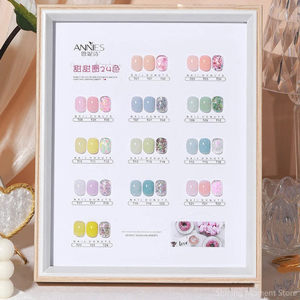 Pretty Colorful Glitter Nail Polish Reflective Candy Color Nail Varnish Semi Permanent UV Polish Nails Art Manicure Jelly Glue