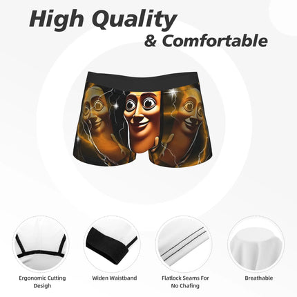 Hot Boxer Tung Tung Tung Sahur Shorts Panties Briefs Man Underwear Italian Brainrot Meme Polyester Underpants for Male Plus Size