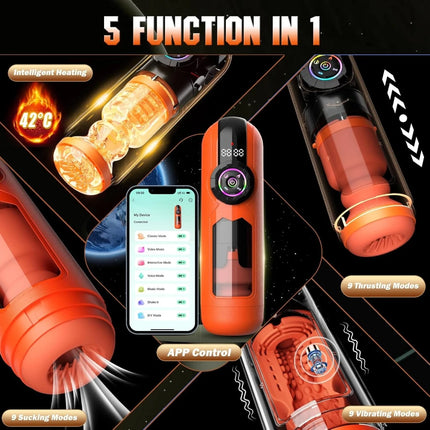 Automatic Male Masturbator Cup 10 Thrusting Rotating Modes Pocket Pussy Penis Blowjob Machine Sex Toy For Men Adult Supplies AI