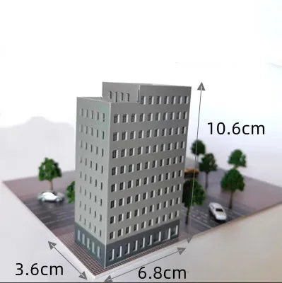 1:300 Assembled Building Model Scene Battle Damage Urban Street House High-Rise Viaduct