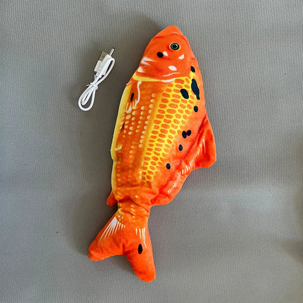 Electric Baby Sleeping Fish Toy 2.0 Non-Stop Auto Flopping Floppy Fish Cat Toy USB Rechargeable Wiggle Plush Toy for Baby & Cat