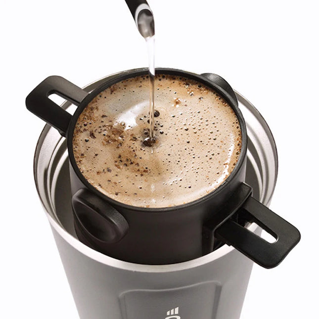 Portable Reusable Coffee Filter Funnel Tea Infuser Stainless Steel Drip Coffee Tea Dripper For Home Office Outdoor Travel