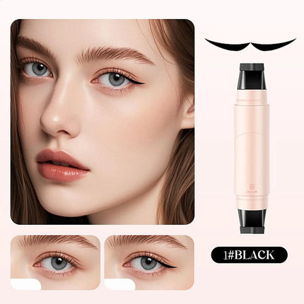 Rotating Eyeliners Stamp Pen Waterproof Sweat-Resistant One-Touch Application Liquid Eyeliners Smudge-Proof Daily Makeup