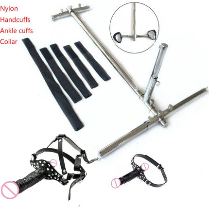 Spreader Bar Kit BDSM Dildo Bondage Mouth Gag Handcuffs Restraint Sex Toy for Men Frame Rack Adult Erotic Product