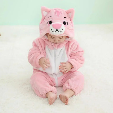0 1 2 3 4 Years Kigurumi Pajamas for Toddler Baby Clothes Children Outfits Infant Dinosaur Unicorn Cat Robbit Cosplay Costumes