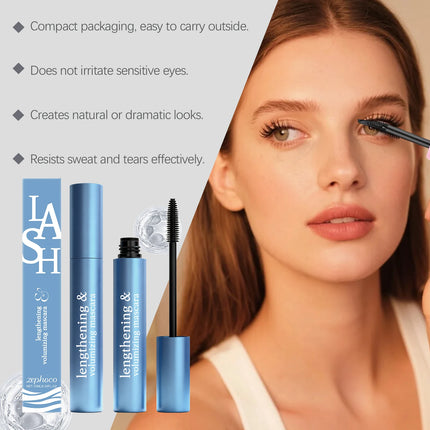 Black Curling Mascara Volumizing Long Curling Eyelash Waterproof Anti-Smudge Lengthening Fast Drying Eyelashes Cosmetic