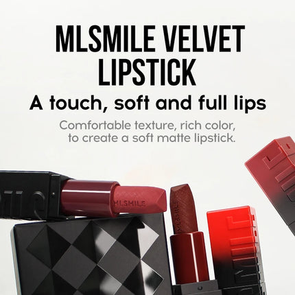 3-Piece Embossed Matte Lipstick Set, Long-Lasting and Hydrating, Easy Application for a Natural Look, Smooth Velvet Matte Finish
