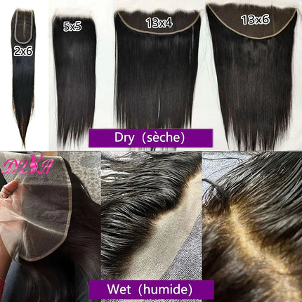 5x5 Deep Parting 100% Real HD Lace Closure Melt Skin 14-24 inch Straight Vietnamese Human Hair Pre Plucked HD Lace Frontal Only