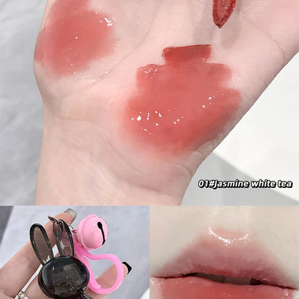 Gege Bear Pink Rabbit Velvet Matte Lip Cream Black Rabbit Water light lip glaze matte mirror pendant lipstick lip gloss