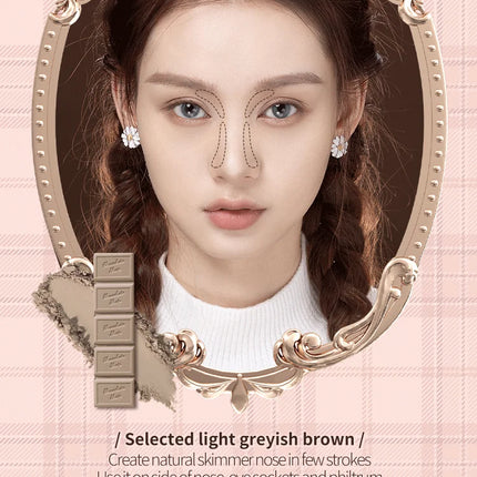 Flower Knows Chocolate Wonder-Shop Highlighter Contour Powder Face Palette For Women Bronzer Illuminator original highend makeup