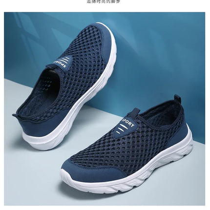YRZL Lightweight Men Casual Shoes Breathable Slip on Male Casual Sneakers Anti-slip Men's Flats Outdoor Walking Shoes Size 39-46