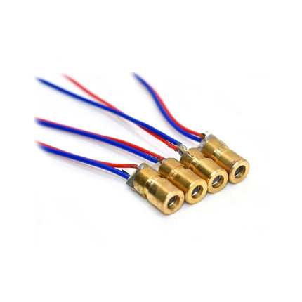 10PCS Adjustable Mini Laser Pointer Diode RED Dot Laser Diod Circuit 3V/5V 5mW 650nm Module Pointer Sight Copper Head