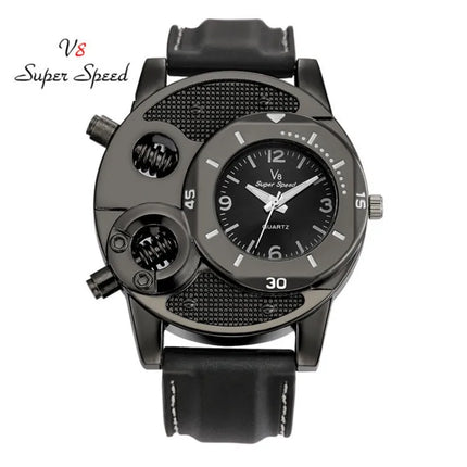 Men's Watch, Leisure Sports V8 Quartz Watch, Trendy Fashion Silicone Watch Classic Analog Display Wristwatch for Casual