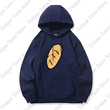 Kasane Teto Same Print Hoodies Fashion Cute Cartoon Bread Print Hoodie Pullovers Women Men High Quality Autumn Loose Sweatshirt