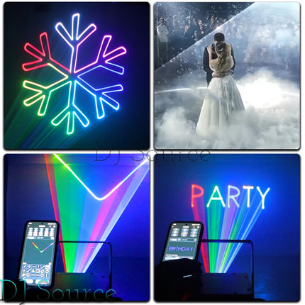 New Product 6W RGB Laser Light With Bluetooth APP Control DMX512 For DJ Disco Club 3D Animation Laser Projector Stage Effect