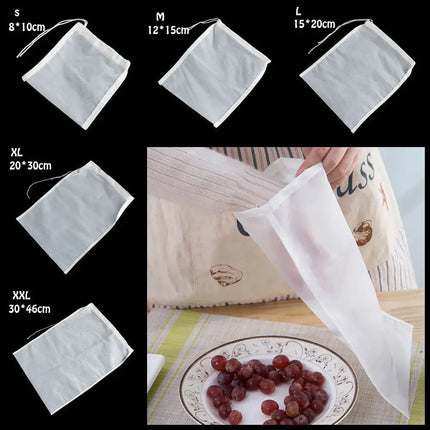 1PC 200mesh Reusable Food Special Cooking Colander Cheese cloth Nut Milk Bag Nylon Fine Mesh Coffee Filter